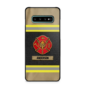 Personalized United States Firefighter Uniform & Name Phonecase Father's day gifts Mother's day Gifts