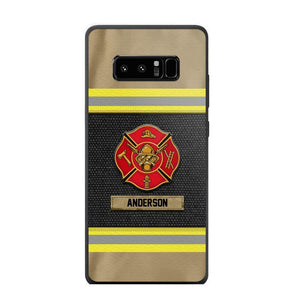 Personalized United States Firefighter Uniform & Name Phonecase Father's day gifts Mother's day Gifts