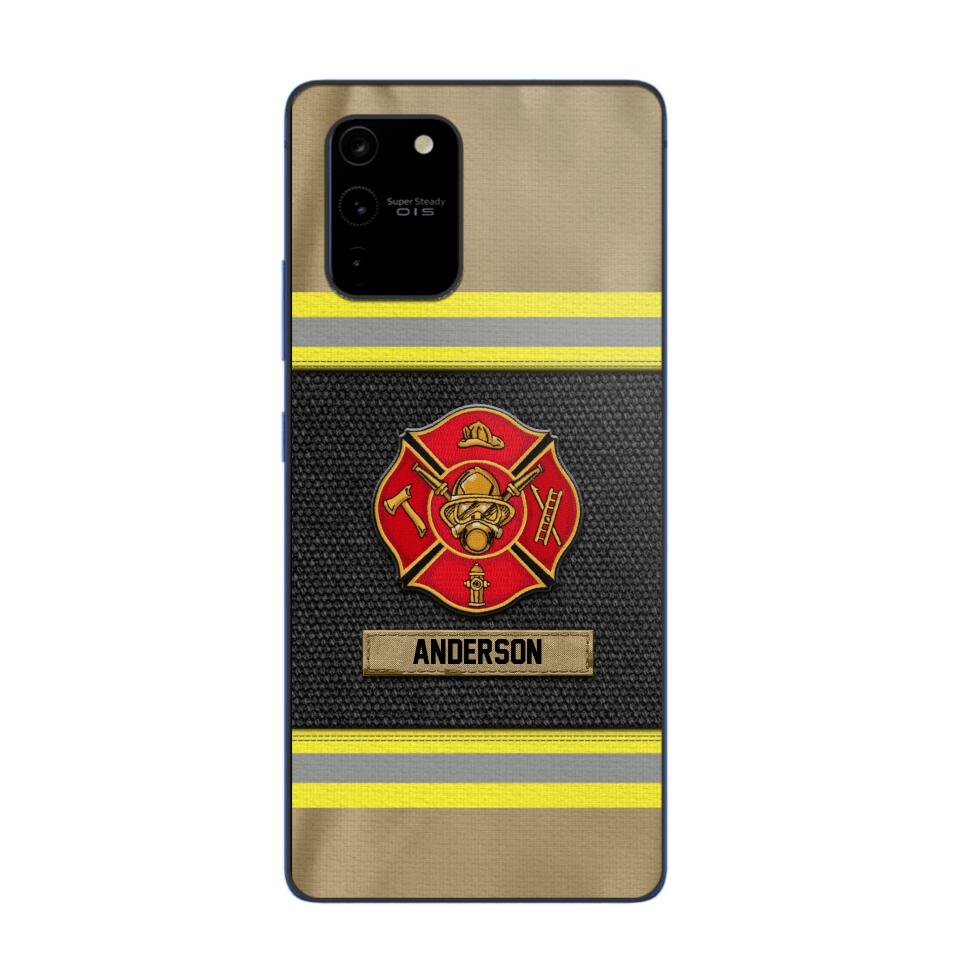 Personalized United States Firefighter Uniform & Name Phonecase Father's day gifts Mother's day Gifts