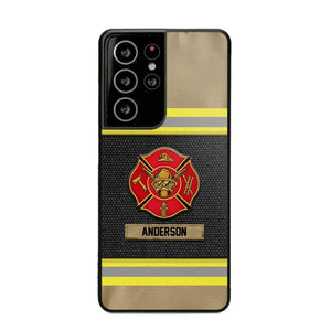 Personalized United States Firefighter Uniform & Name Phonecase Father's day gifts Mother's day Gifts