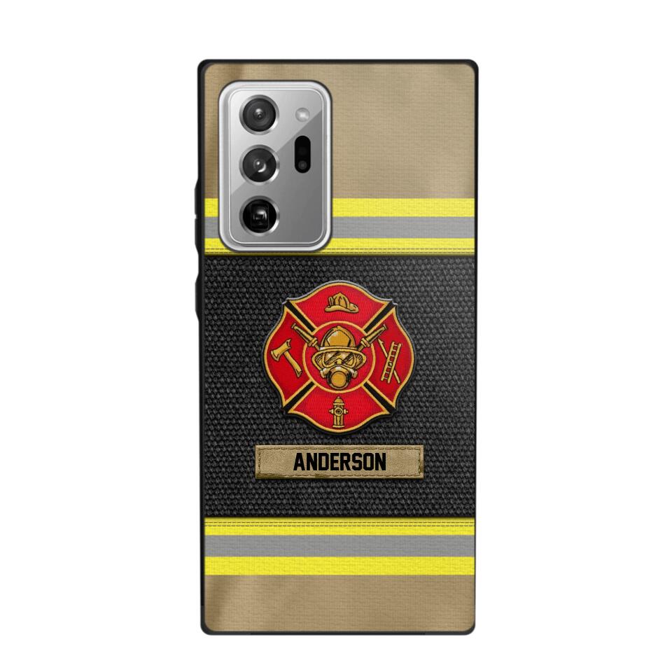 Personalized United States Firefighter Uniform & Name Phonecase Father's day gifts Mother's day Gifts