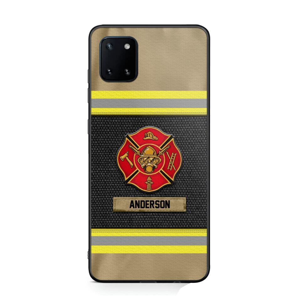 Personalized United States Firefighter Uniform & Name Phonecase Father's day gifts Mother's day Gifts