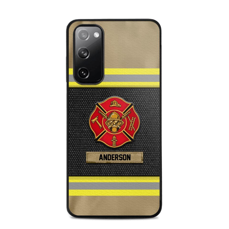 Personalized United States Firefighter Uniform & Name Phonecase Father's day gifts Mother's day Gifts