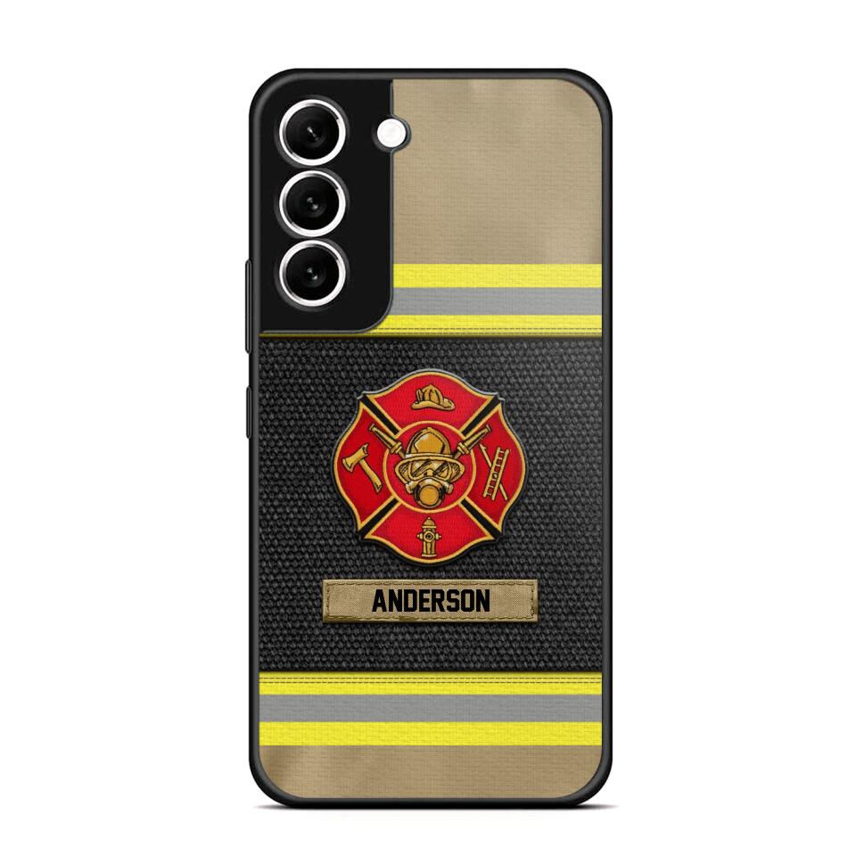 Personalized United States Firefighter Uniform & Name Phonecase Father's day gifts Mother's day Gifts