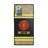 Personalized United States Firefighter Uniform & Name Phonecase Father's day gifts Mother's day Gifts