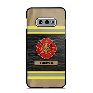 Personalized United States Firefighter Uniform & Name Phonecase Father's day gifts Mother's day Gifts