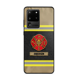 Personalized United States Firefighter Uniform & Name Phonecase Father's day gifts Mother's day Gifts