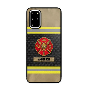 Personalized United States Firefighter Uniform & Name Phonecase Father's day gifts Mother's day Gifts