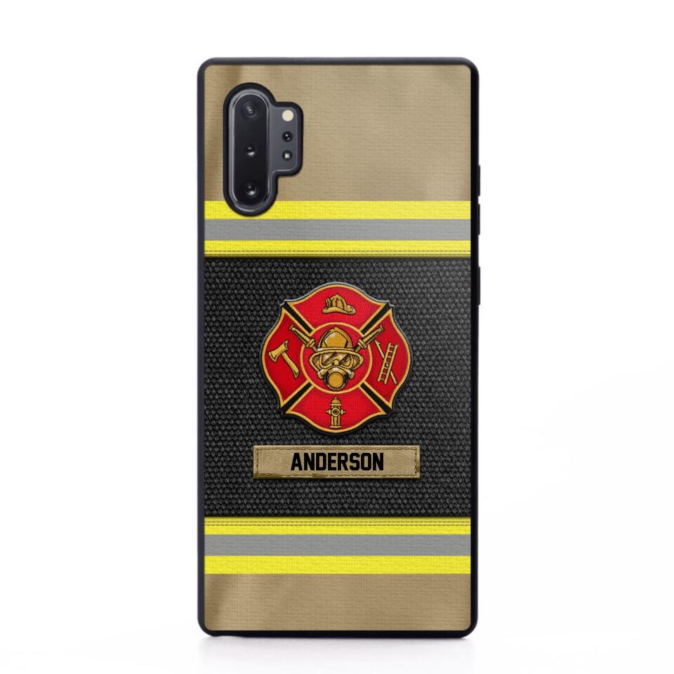 Personalized United States Firefighter Uniform & Name Phonecase Father's day gifts Mother's day Gifts