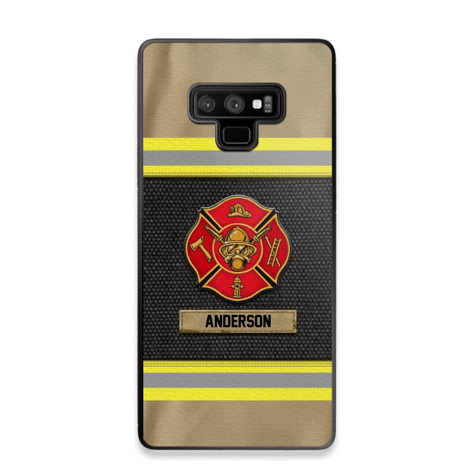 Personalized United States Firefighter Uniform & Name Phonecase Father's day gifts Mother's day Gifts