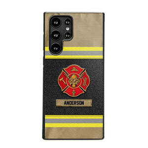 Personalized United States Firefighter Uniform & Name Phonecase Father's day gifts Mother's day Gifts