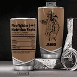 Personalized Canadian Firefighter Nutrition Facts Tumbler Printed QTHC3006