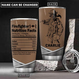 Personalized Canadian Firefighter Nutrition Facts Tumbler Printed QTHC3006