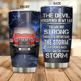 Personalized The Devil Whispered In My Ear Jeep Tumbler Printed NQDT0107