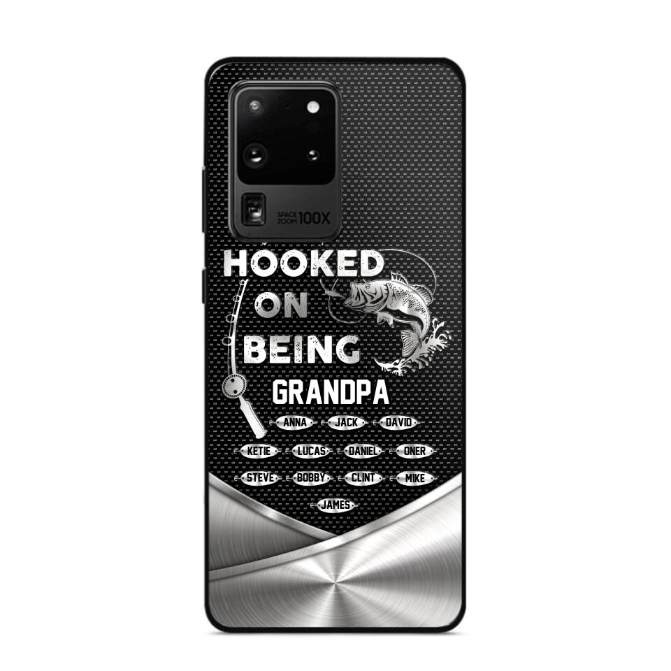 Personalized Hooked On Being Grandpa Phone Case Printed 22JUY-HQ02