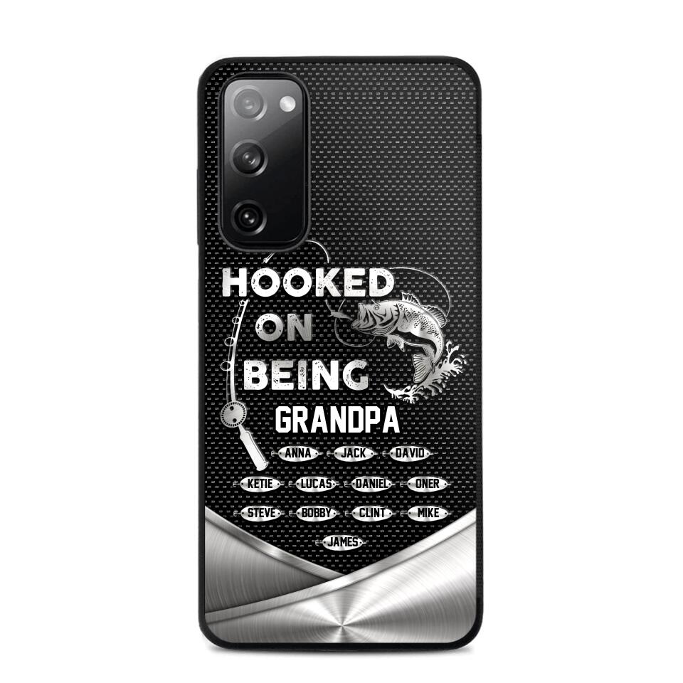 Personalized Hooked On Being Grandpa Phone Case Printed 22JUY-HQ02