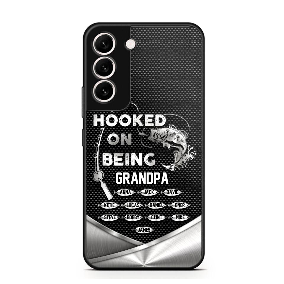 Personalized Hooked On Being Grandpa Phone Case Printed 22JUY-HQ02