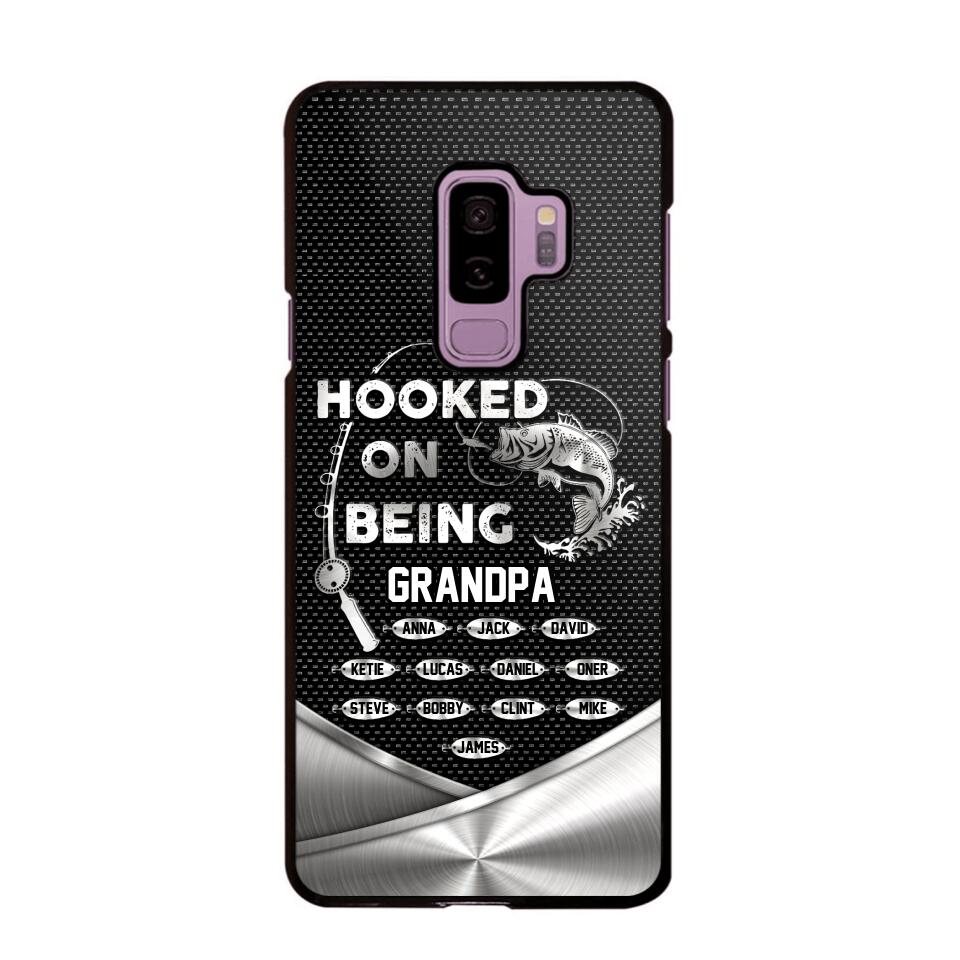 Personalized Hooked On Being Grandpa Phone Case Printed 22JUY-HQ02