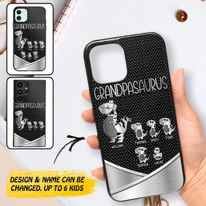 Personalized Grandpasaurus With Kid Phone Case Printed 22JUY-DT02