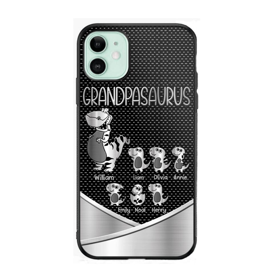 Personalized Grandpasaurus With Kid Phone Case Printed 22JUY-DT02