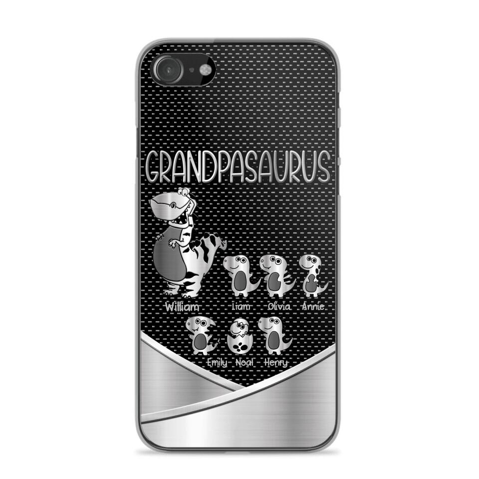 Personalized Grandpasaurus With Kid Phone Case Printed 22JUY-DT02