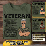 Personalized French Veterans/Soldier Tshirt Printed 22JUY-HC07