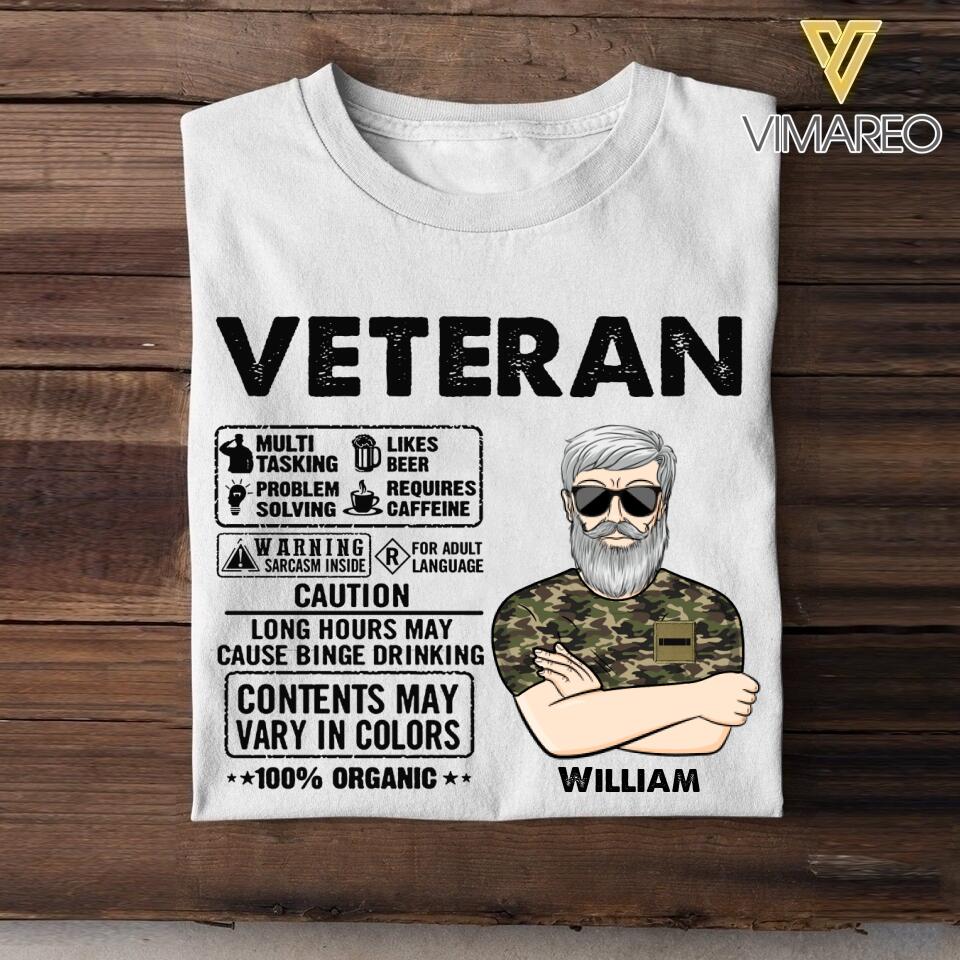 Personalized French Veterans/Soldier Tshirt Printed 22JUY-HC07