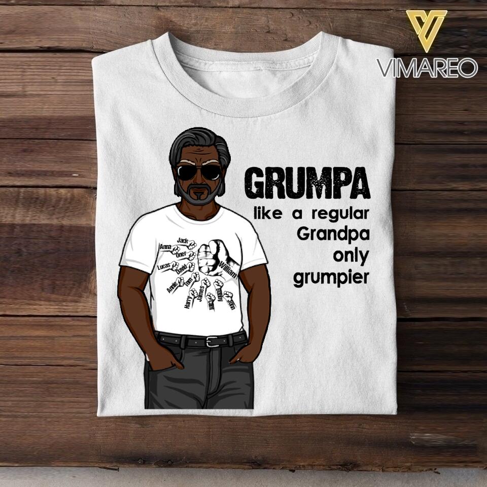 Personalized Grumpa, Like A Regular Grandpa, Only Grumpier Tshirt Printed 22JUY-HQ12