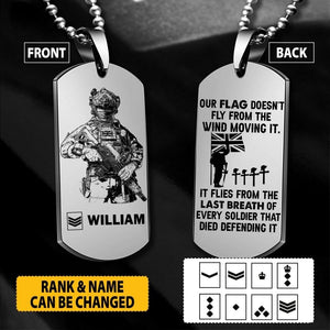 Personalized British Soldier/Veterans Necklaces Printed 22JUY-HY18