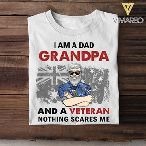 Personalized I Am A Dad Grandpa And An Australian Veteran Tshirt Printed QTHC1907