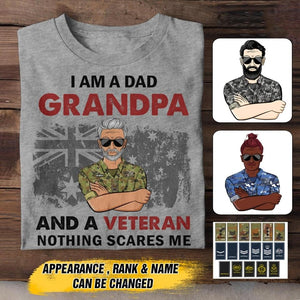 Personalized I Am A Dad Grandpa And An Australian Veteran Tshirt Printed QTHC1907