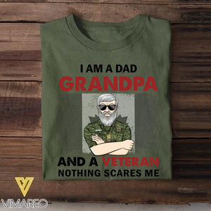 Personalized I Am A Dad Grandpa And A Canadian Veteran Tshirt Printed QTHC1907