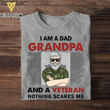 Personalized I Am A Dad Grandpa And A Canadian Veteran Tshirt Printed QTHC1907