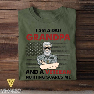 Personalized I Am A Dad Grandpa And An US Veteran Tshirt Printed QTHC1907