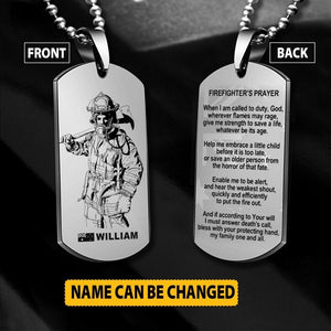 Personalized Australian Firefighter's Prayer Necklaces Printed 22JUY-HC19