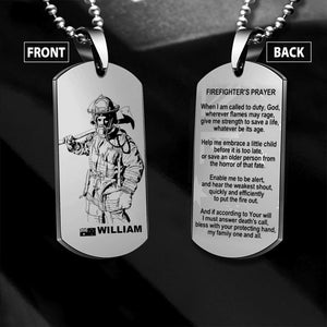 Personalized Australian Firefighter's Prayer Necklaces Printed 22JUY-HC19