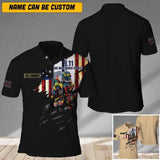 Personalized US Firefighter 9.11 We We Never Forget Polo Shirt Printed QTVQ2707