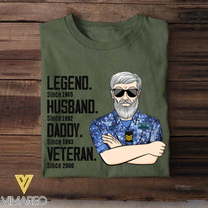 Personalized Netherlands Veterans/Soldier Legend Husband Daddy Tshirt Printed QTDT0808