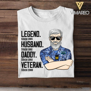 Personalized Netherlands Veterans/Soldier Legend Husband Daddy Tshirt Printed QTDT0808