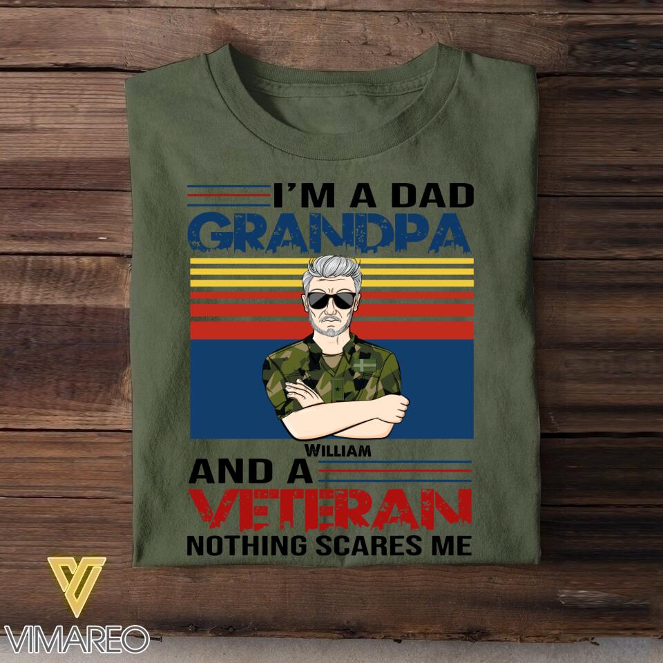 Personalized I'm A Dad Grandpa And A Swedish Veteran Tshirt Printed 22AUG-HY09