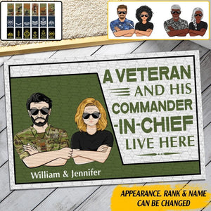 Personalized A Australian Veterans And His Commander In Chief Live Here Doormat 22AUG-DT10