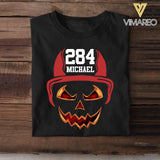 Personalized Firefighter Halloween Tshirt Printed QTDT1508