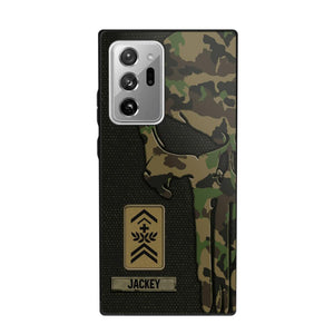 Personalized Swiss Solider/ Veteran Skull Phonecase Printed QTDT1508