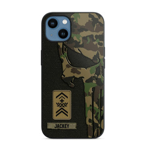 Personalized Swiss Solider/ Veteran Skull Phonecase Printed QTDT1508