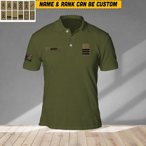 Personalized Swiss Solider/ Veteran Rank Polo Shirt Printed QTVQ1708