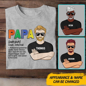 Personalized Papa Noun Informal Tshirt Printed QTDT2708