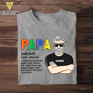 Personalized Papa Noun Informal Tshirt Printed QTDT2708