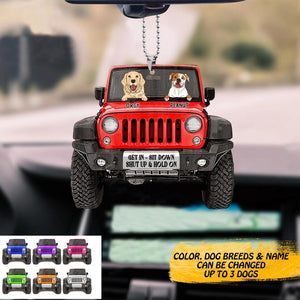 Personalized Jeep Dog Car Hanging Printed 22AUG-DT31