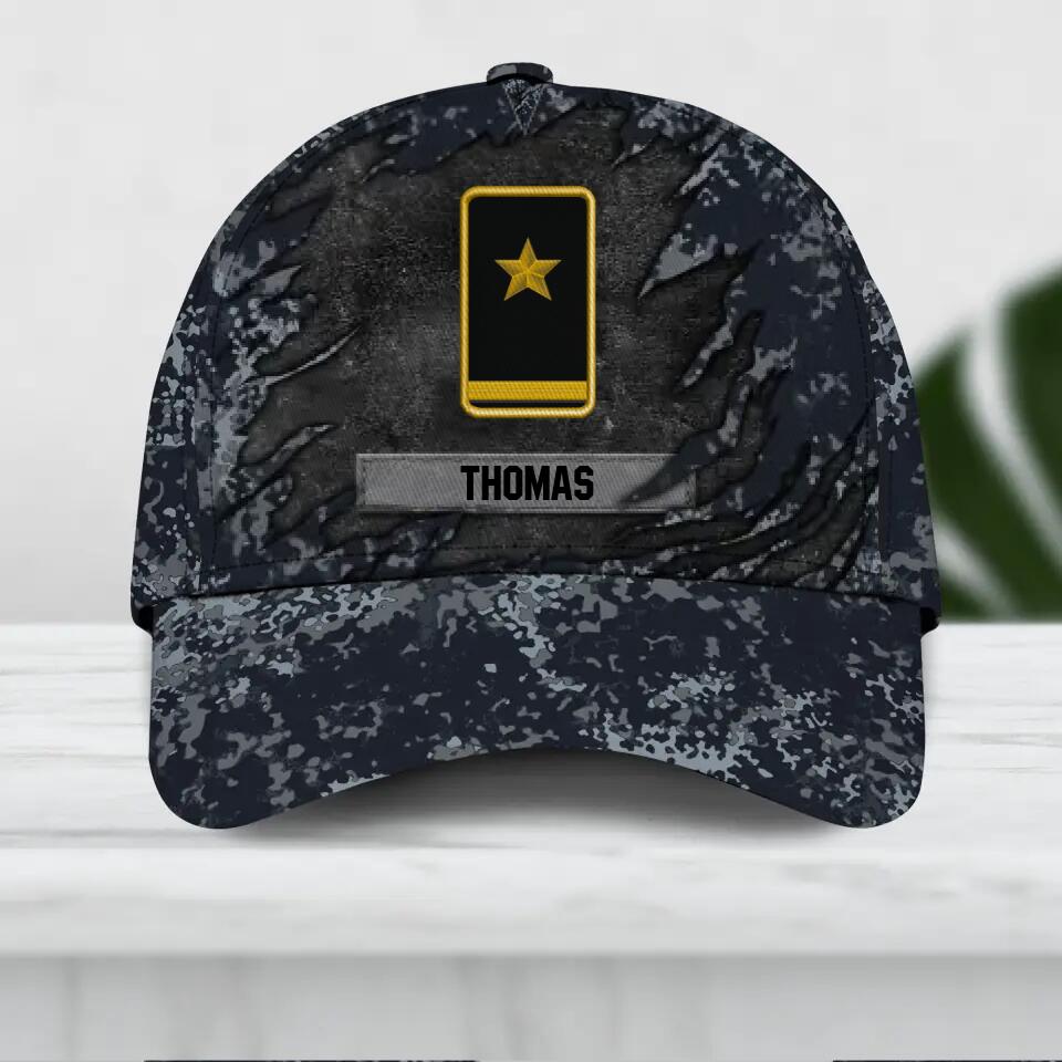 Personalized German Veteran/ Solider Camo Peaked Cap 3D Printed QTDT1409