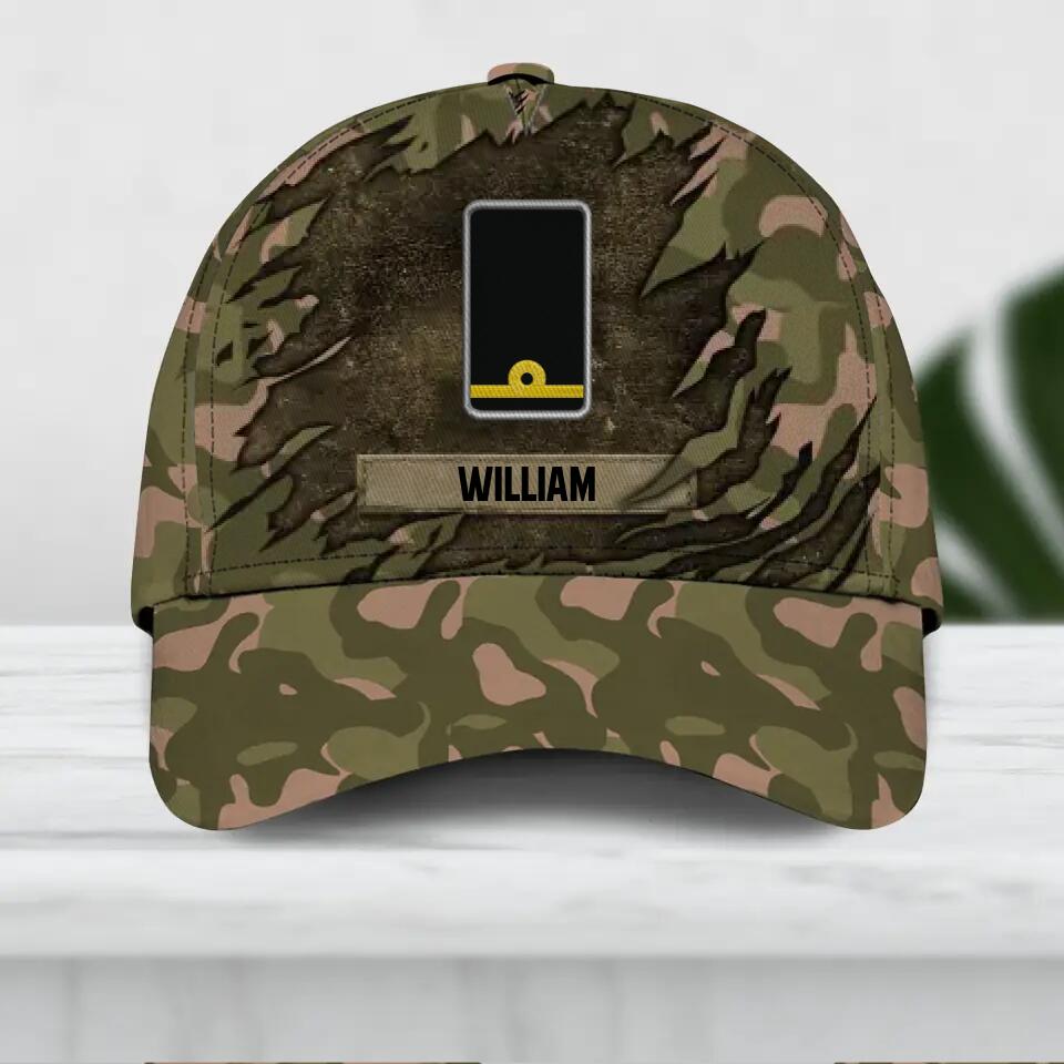 Personalized Norway Veteran/ Solider Camo Peaked Cap 3D Printed QTDT1409